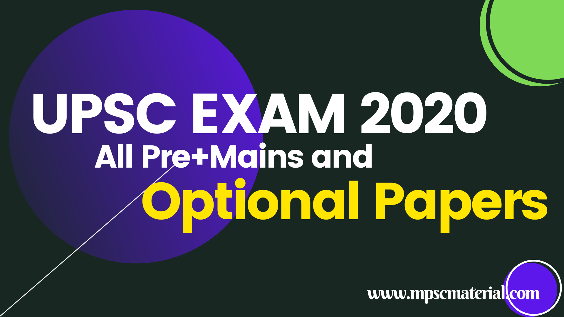 UPSC Exam 2020 Questions Papers With Keys – MPSC Material